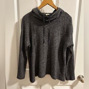 Eileen Fisher Sweatshirt Hoodie Cowl Neck Hooded Grey Size PS Petite Small
